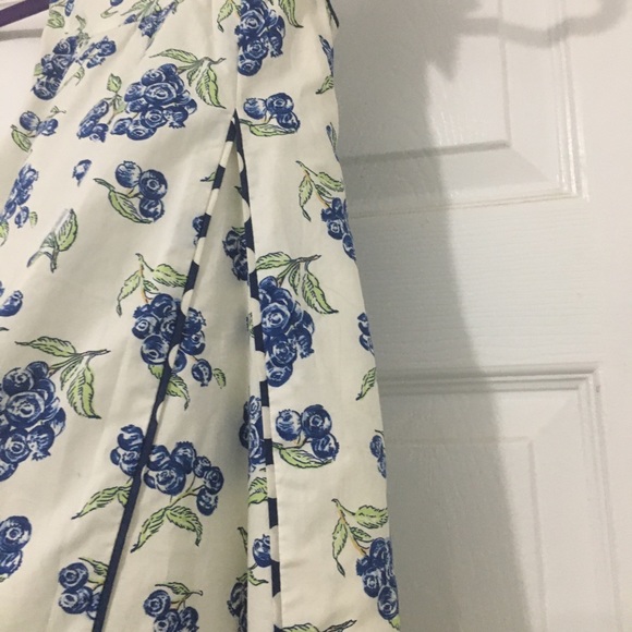 Blue and cream mixed print girls dress size 5 - Picture 3 of 7